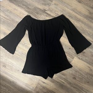Mossimo Supply Co. Black Off-Shoulder Romper